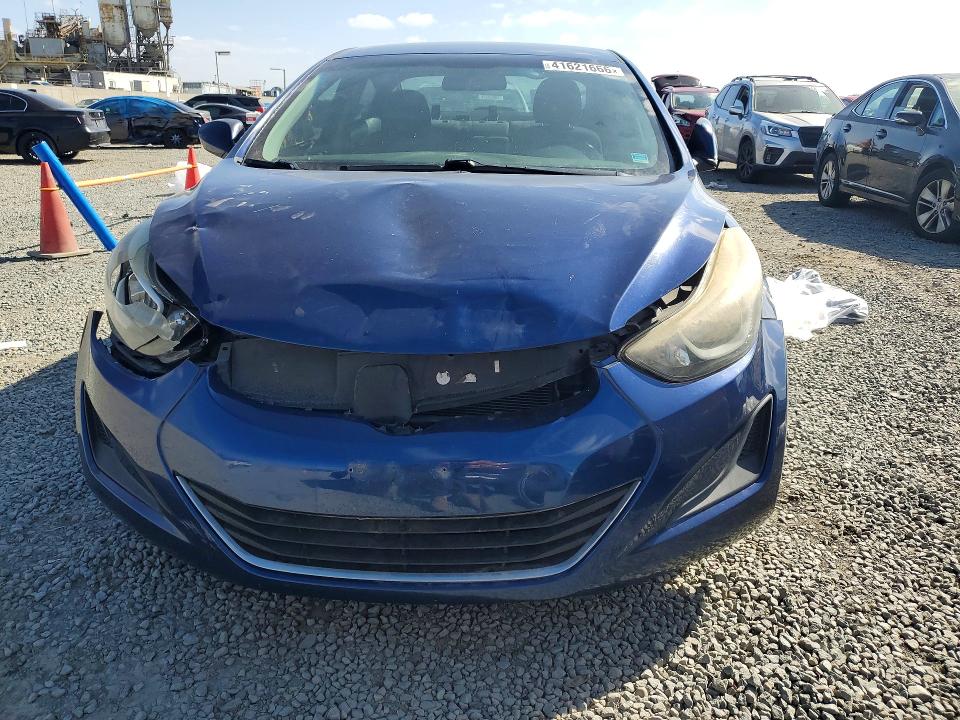 2016 Hyundai Elantra VIN 5NPDH4AE1GH703504 COPART salvage auction — FRONT END, Ca - Dis/Dlr/Exp Only Clean Title, sold $1,150 on 2026-07-10 (photo 5)