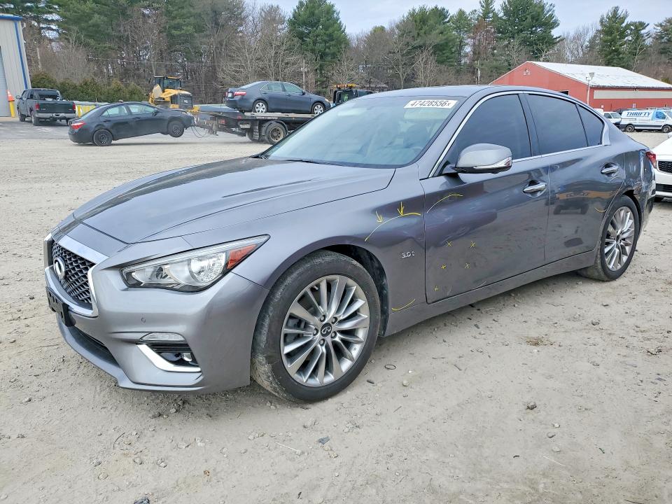 2020 Infiniti Q50 VIN JN1EV7AR7LM252101 COPART salvage auction — SIDE, Ma - Cert Of Title-Salvage, sold $6,900 on 2026-07-07 (photo 1)