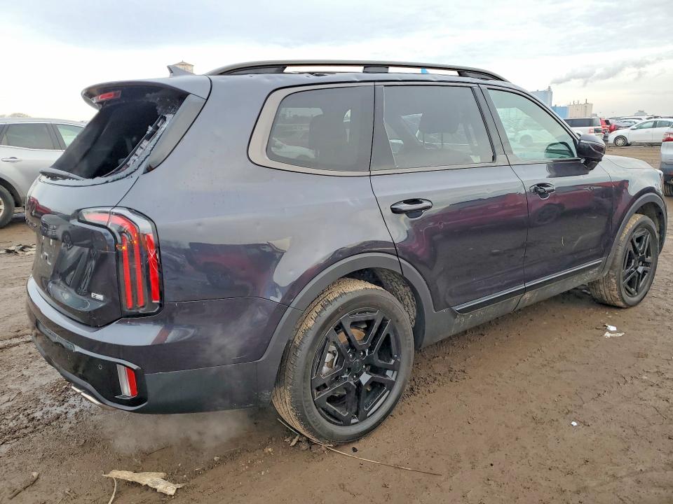 2025 Kia Telluride VIN 5XYP5DGC7SG615925 COPART salvage auction — HAIL, Wv - Salvage Certificate, sold $1,500 on 2026-07-27 (photo 3)