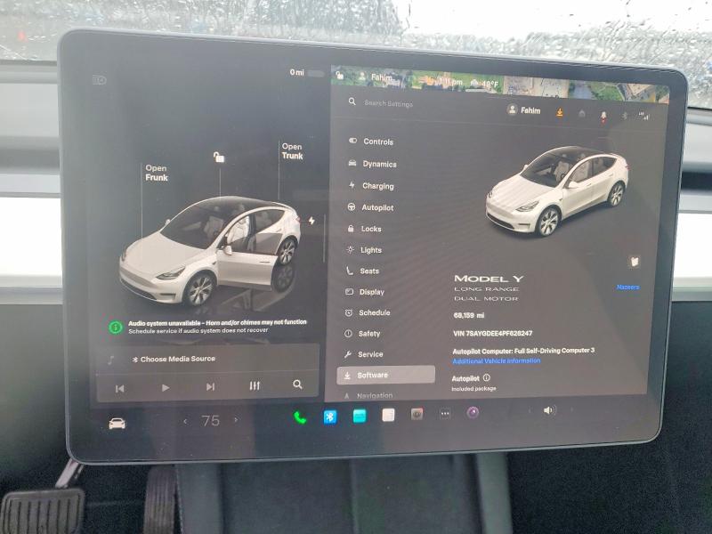 2023 Tesla Model y VIN 7SAYGDEE4PF628247 COPART salvage auction — SIDE, Salvage Title, sold $10,700 on 2026-07-13 (photo 9)