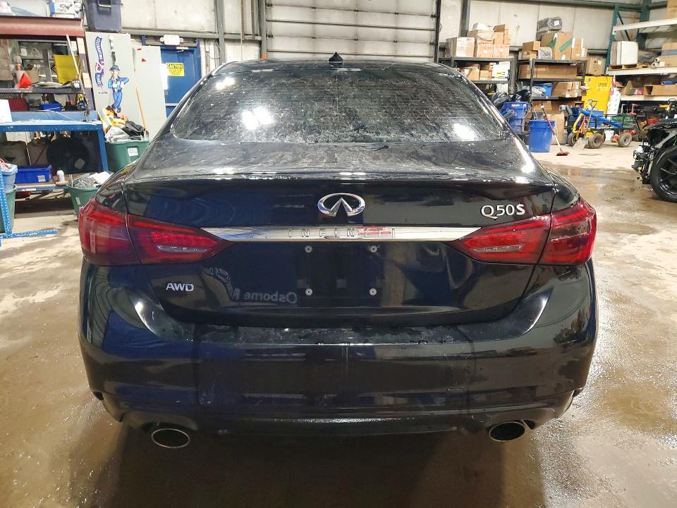 2019 Infiniti Q50 VIN JN1EV7AR9KM551667 COPART salvage auction — FRONT END, On - Permit Salvage, sold $4,600 on 2026-07-16 (photo 6)