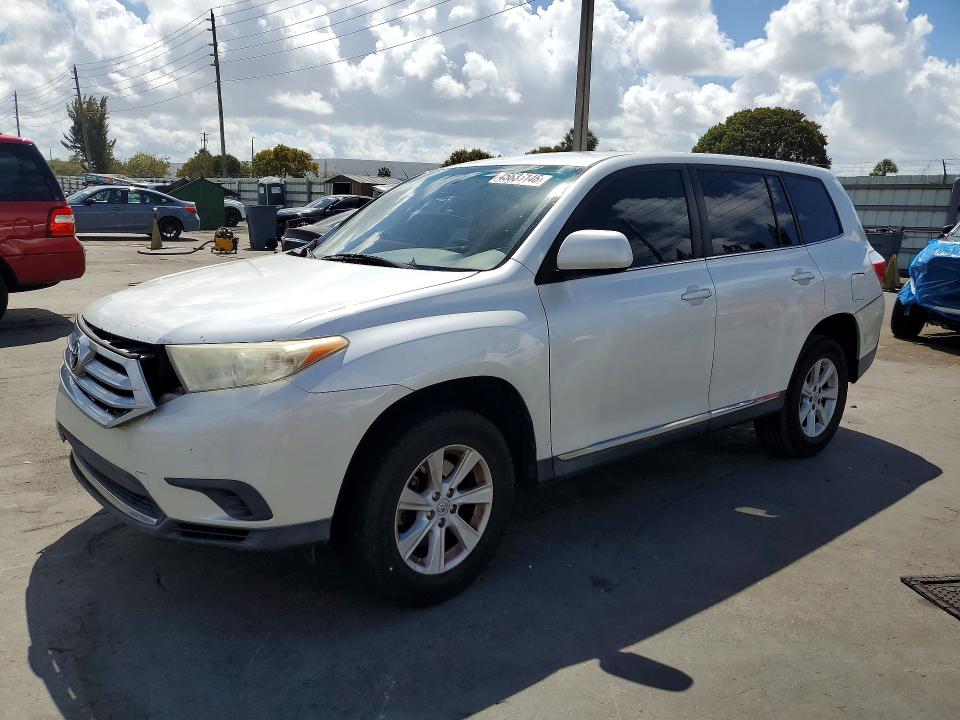 2012 Toyota Highlander VIN 5TDZA3EH5CS025448 COPART salvage auction — SIDE, Fl - Cert Of Title Slvg Rebuildable, sold $3,100 on 2026-07-29 (photo 1)