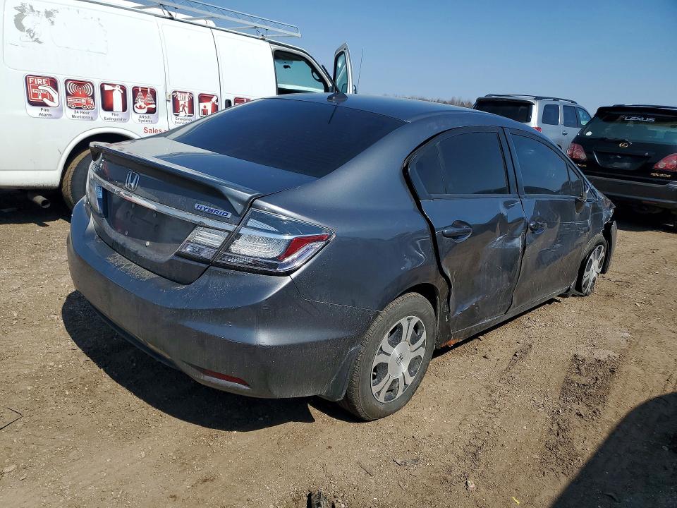 2013 Honda Civic VIN 19XFB4F30DE003409 COPART salvage auction — SIDE, Il - Salvage Certificate, sold $800 on 2026-07-09 (photo 3)