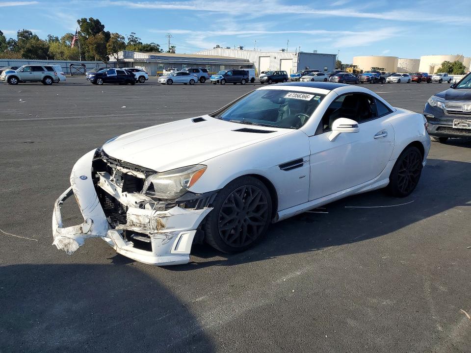 2014 Mercedes-benz Slk-klasse VIN WDDPK4HA9EF094757 COPART salvage auction — FRONT END, Ca - Salvage Certificate, sold $2,550 on 2026-07-20 (photo 1)