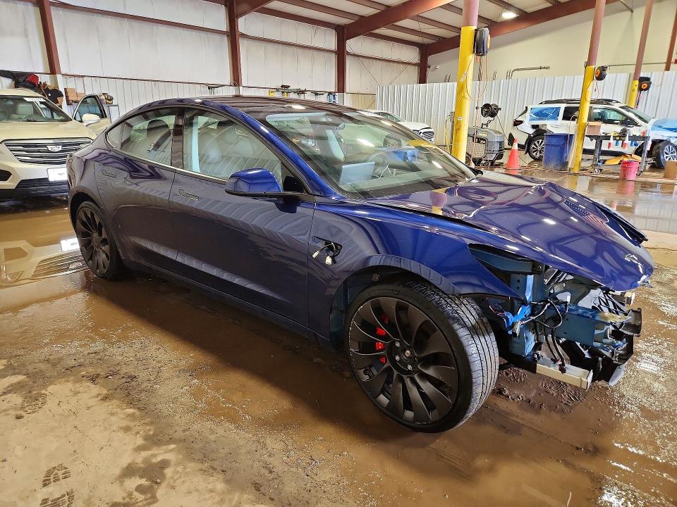 2022 Tesla Model 3 VIN 5YJ3E1EC3NF316122 COPART salvage auction — FRONT END, Pa - Certificate Of Salvage, sold $4,150 on 2026-07-21 (photo 4)