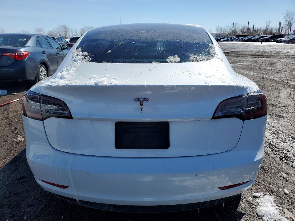 2021 Tesla Model 3 VIN 5YJ3E1EA4MF982791 COPART salvage auction — SIDE, Qc - Gravement Accidente, sold $6,800 on 2026-07-14 (photo 6)