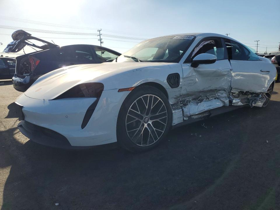 2023 Porsche Taycan VIN WP0AA2Y14PSA14527 COPART salvage auction — SIDE, Salvage Title, sold $17,900 on 2026-08-10 (photo 1)