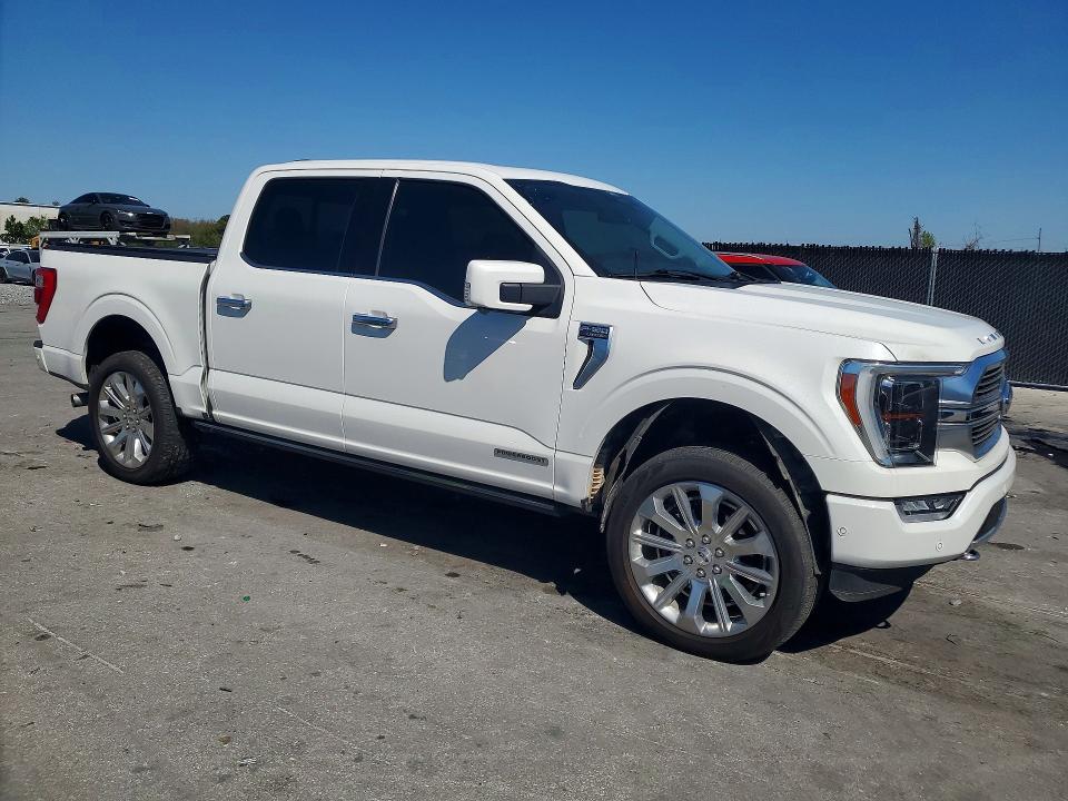 2021 Ford F-150 Lightning VIN 1FTFW1ED9MFB46636 COPART salvage auction — Burn Engine, FL - CERT OF TITLE SLVG REBUILDABLE, sold $19,100 on 2026-04-28 (photo 4)