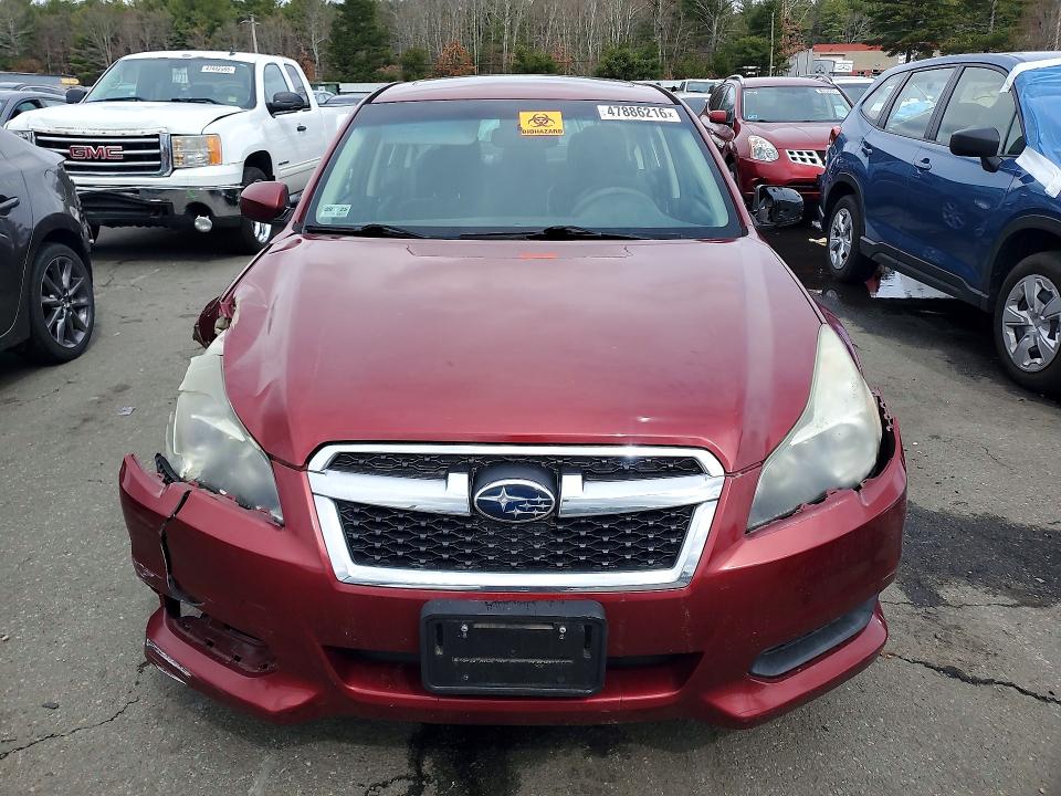 2013 Subaru LEGACY VIN 4S3BMBG66D3045130 COPART salvage auction — FRONT END, Wv - Salvage Certificate, sold $725 on 2026-07-02 (photo 5)