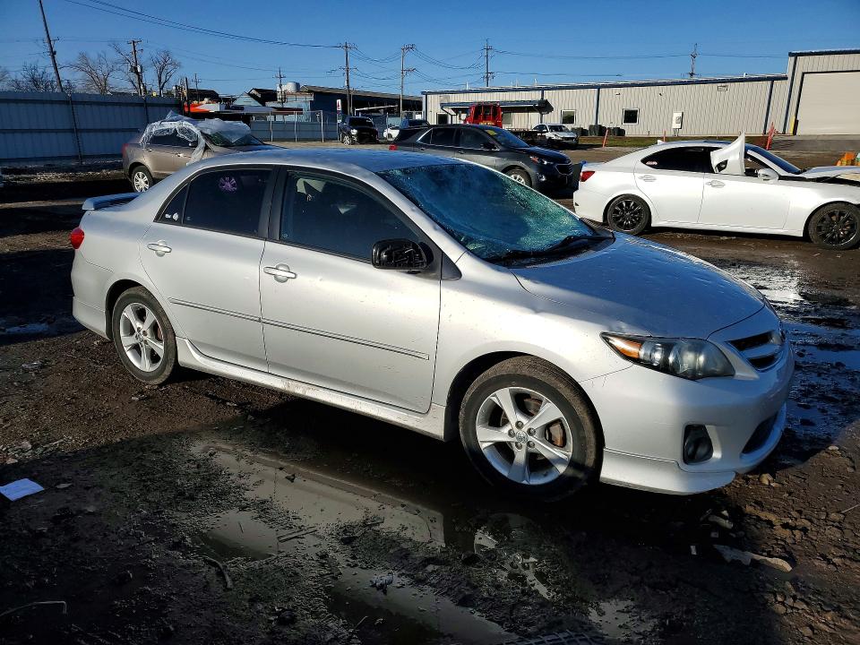 2013 Toyota Corolla VIN 5YFBU4EE4DP210332 COPART salvage auction — HAIL, Ut - Salvage Certificate, sold $2,200 on 2026-07-06 (photo 4)