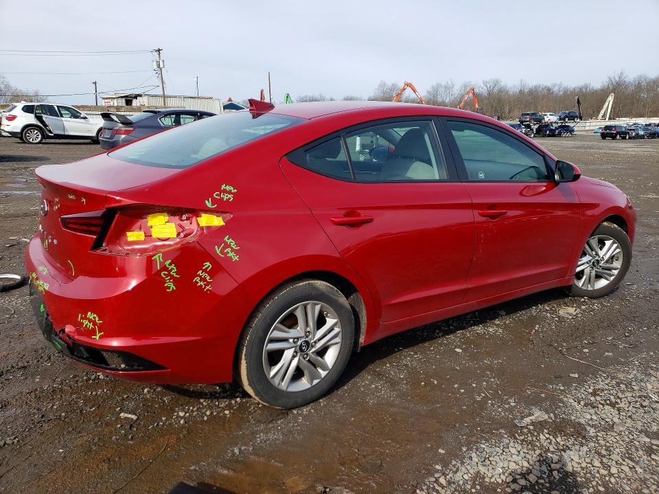 2020 Hyundai Elantra VIN KMHD84LF6LU057376 COPART salvage auction — REAR END, Nj - Cert Of Title-Salvage, sold $2,500 on 2026-07-17 (photo 3)