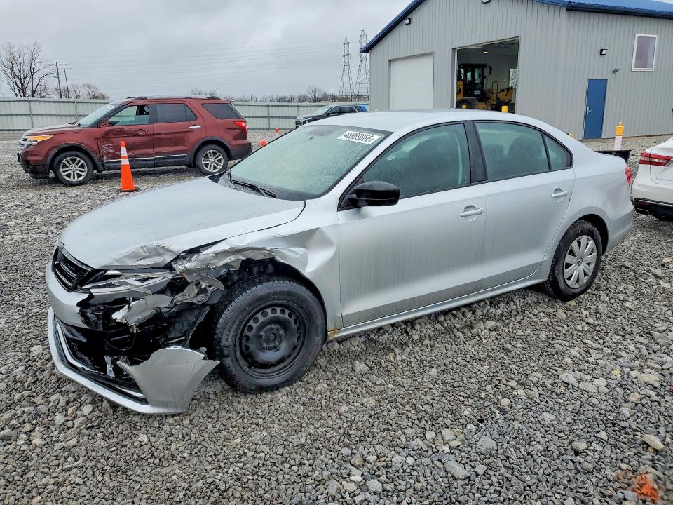 2015 Volkswagen Jetta VIN 3VW2K7AJ7FM332149 COPART salvage auction — FRONT END, Oh - Cert Of Title-Salvage, sold $425 on 2026-07-02 (photo 1)