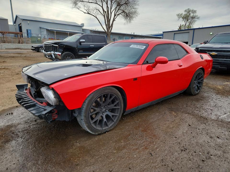 2014 Dodge Challenger VIN 2C3CDYBT8EH186370 COPART salvage auction — FRONT END, Nm - Cert Of Title-Salvage, sold $875 on 2026-07-30 (photo 1)