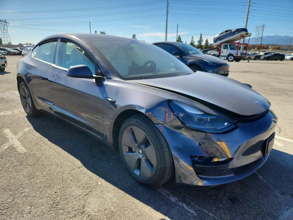 2023 Tesla Model 3 VIN 5YJ3E1EA1PF701227 COPART salvage auction — FRONT END, Salvage Title, sold $4,000 on 2026-07-09 (photo 4)