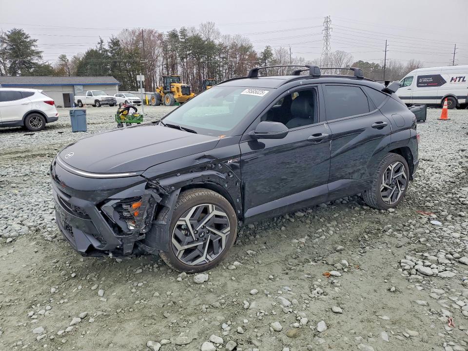 2025 Hyundai Kona VIN KM8HB3A32SU235501 COPART salvage auction — SIDE, Nc - Salvage Certificate Of Title, sold $9,100 on 2026-07-15 (photo 1)
