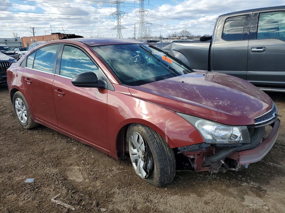 2012 Chevrolet Cruze VIN 1G1PD5SH4C7285891 COPART salvage auction — FRONT END, IL - SALVAGE CERTIFICATE, sold $325 on 2026-07-02 (photo 4)