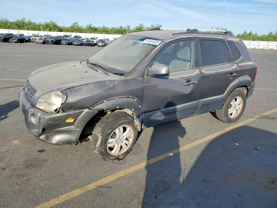 2007 Hyundai Tucson VIN KM8JN12D97U522037 COPART salvage auction — FRONT END, Ca - Salvage Certificate, sold $325 on 2026-07-09 (photo 1)