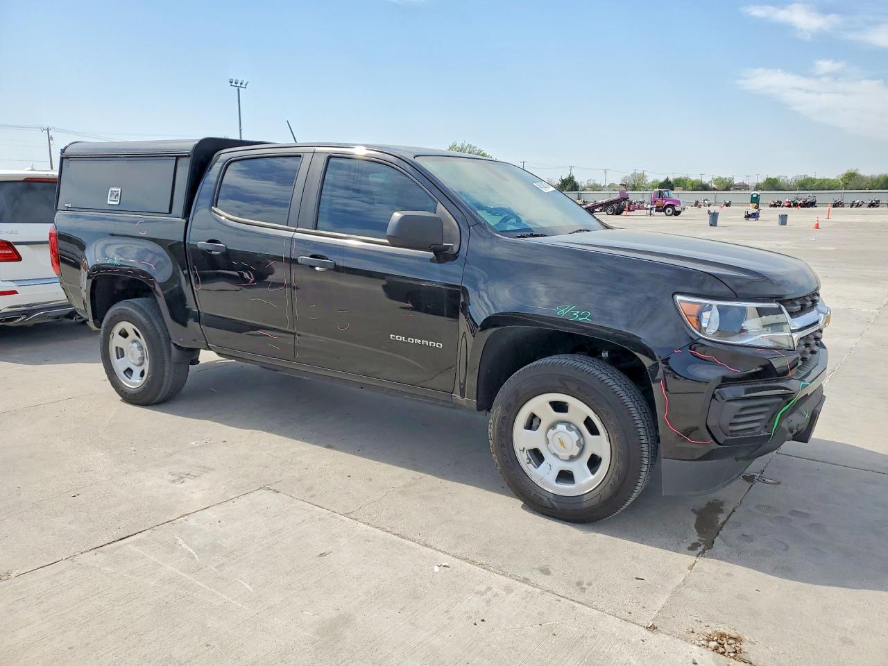 2021 Chevrolet Colorado VIN 1GCGSBEN5M1282595 COPART salvage auction — Front End, TX - SALVAGE VEHICLE TITLE (P), sold $7,300 on 2026-07-09 (photo 4)