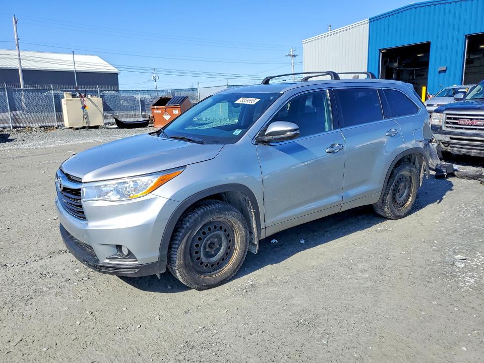 2016 Toyota Highlander VIN 5TDJKRFH2GS502483 COPART salvage auction — REAR END, NS - SALVAGE TITLE, sold $5,200 on 2026-07-23 (photo 1)