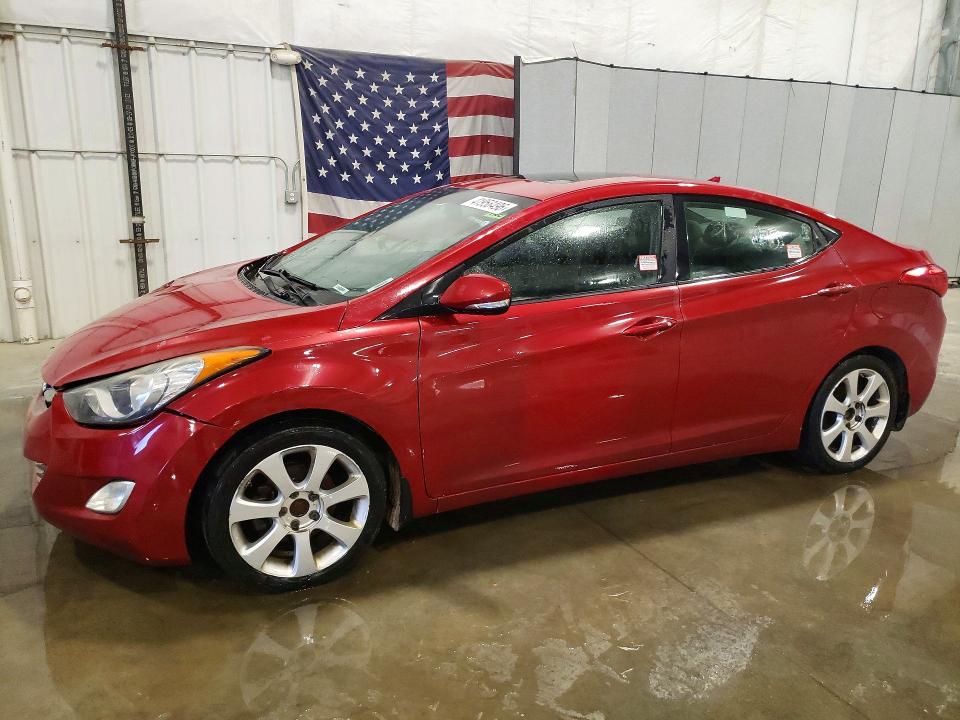 2013 Hyundai Elantra VIN KMHDH4AEXDU943115 COPART salvage auction — FRONT END, MN - PARTS VEHICLE BILL OF SALE, sold $275 on 2026-07-27 (photo 1)