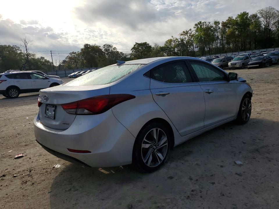 2016 Hyundai Elantra VIN KMHDH4AE9GU598096 COPART salvage auction — FRONT END, Fl - Certificate Of Destruction, sold $875 on 2026-07-06 (photo 3)