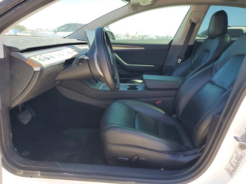 2021 Tesla Model 3 VIN 5YJ3E1EAXMF016168 COPART salvage auction — FRONT END, Tx - Salvage Vehicle Title, sold $5,200 on 2026-07-14 (photo 7)