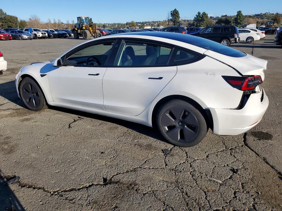 2023 Tesla Model 3 VIN 5YJ3E1EB5PF619848 COPART salvage auction — REAR END, Ca - Salvage Certificate, sold $7,600 on 2026-07-31 (photo 2)