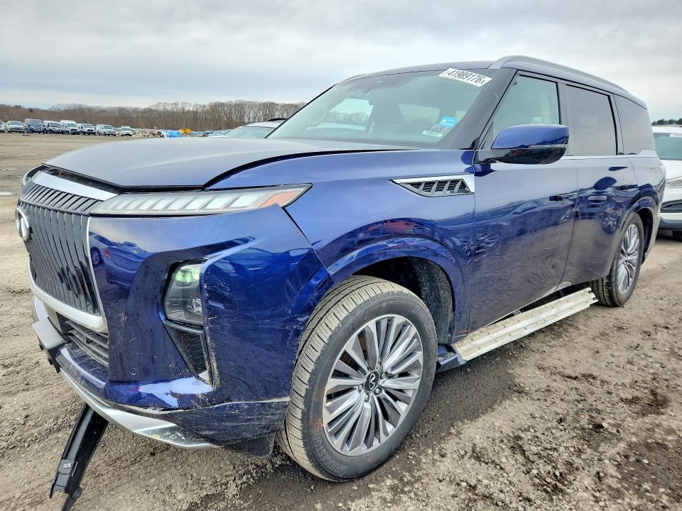 2025 Infiniti Qx80 VIN JN8AZ3BE5S9700278 COPART salvage auction — FRONT END, Ma - Cert Of Title-Salvage, sold $38,750 on 2026-07-22 (photo 1)