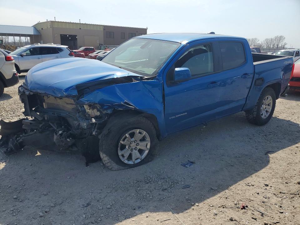 2021 Chevrolet VIN 1GCGTCEN5M1268747 COPART salvage auction — FRONT END, Mo - Salvage Certificate Of Title, sold $3,550 on 2026-07-09 (photo 1)
