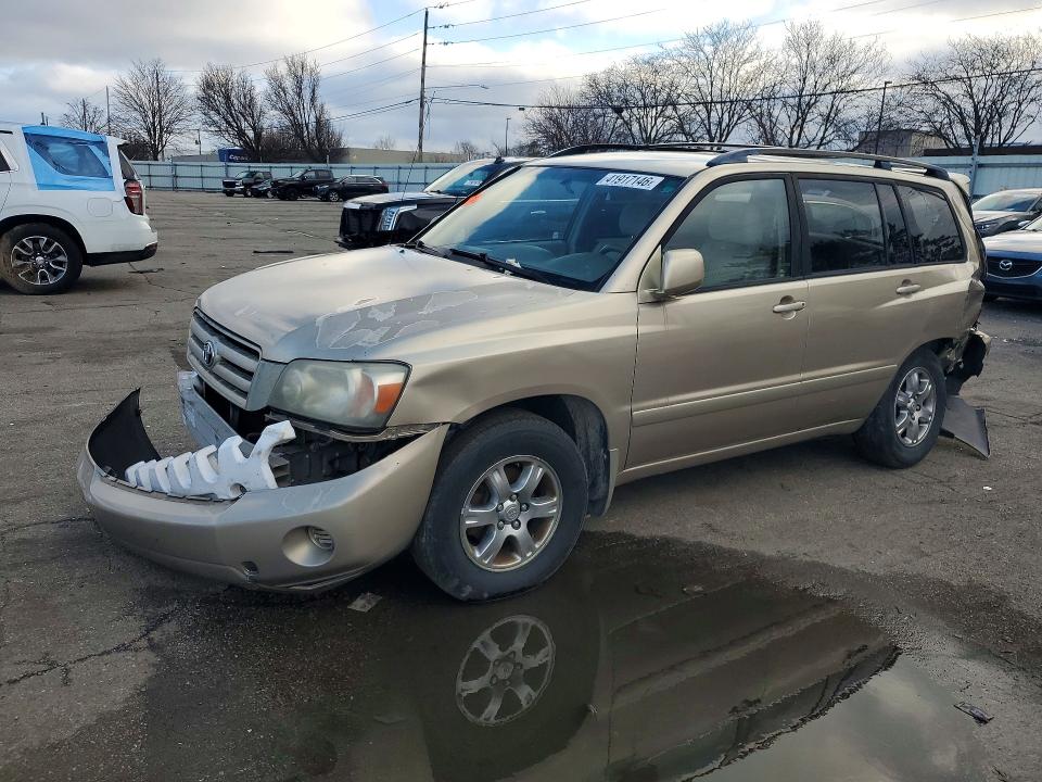 2004 Toyota Highlander VIN JTEDP21A840022121 COPART salvage auction — FRONT END, Oh - Cert Of Title-Salvage, sold $600 on 2026-07-06 (photo 1)