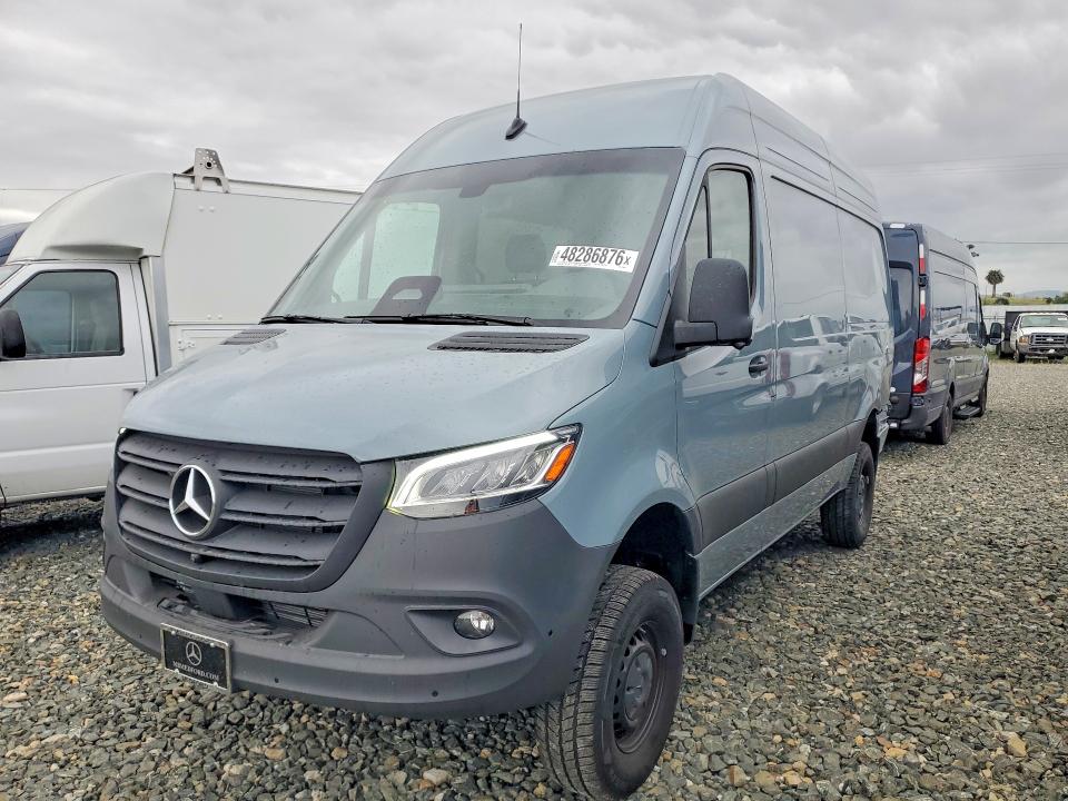 2025 Mercedes-benz Sprinter VIN W1W4NBVY5ST233097 COPART salvage auction — REAR END, Mi - Cert Of Title-Salvage Vehicle, sold $41,500 on 2026-07-08 (photo 1)