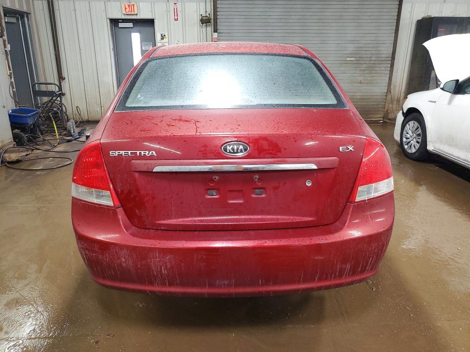 2009 Kia Spectra VIN KNAFE221095587181 COPART salvage auction — FRONT END, Il - Salvage Certificate, sold $300 on 2026-07-07 (photo 6)