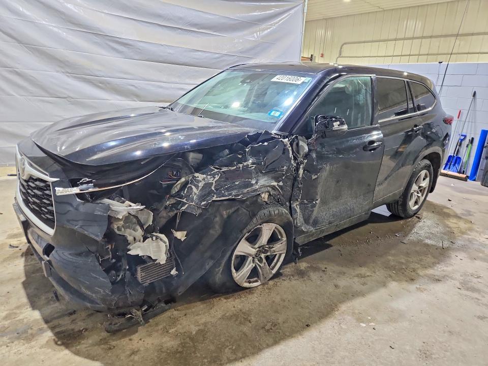 2021 Toyota Highlander VIN 5TDBZRBH3MS149835 COPART salvage auction — FRONT END, Nh - Cert Of Title-Salvage, sold $1,100 on 2026-07-28 (photo 1)