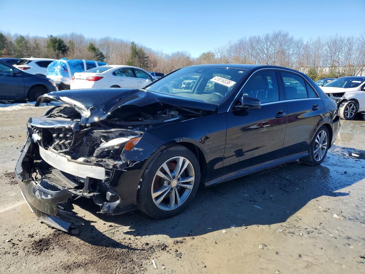 2016 Mercedes Benz E VIN WDDHF8JB3GB280971 COPART salvage auction — Front End, MA - CERT OF TITLE-RECONSTRCTD COLL, sold $1,100 on 2026-07-01 (photo 1)