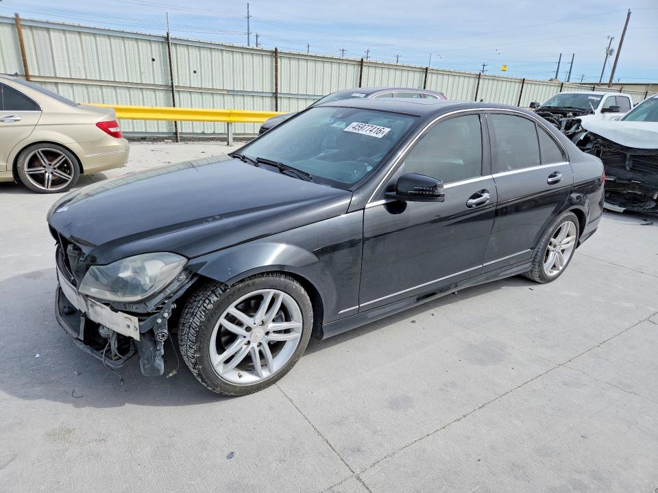 2012 Mercedes-benz C-klasse VIN WDDGF8BB9CR227221 COPART salvage auction — FRONT END, Tx - Salvage Vehicle Title, sold $250 on 2026-07-28 (photo 1)