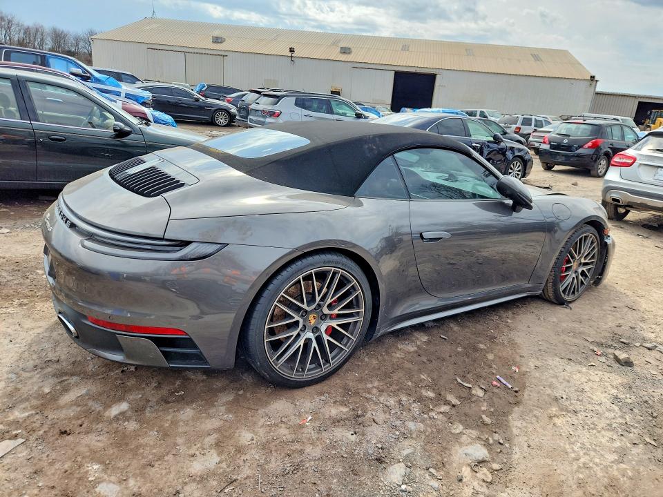 2022 Porsche 911 VIN WP0CB2A93NS245256 COPART salvage auction — VANDALISM, Nj - Cert Of Title-Salvage, sold $21,100 on 2026-07-08 (photo 3)