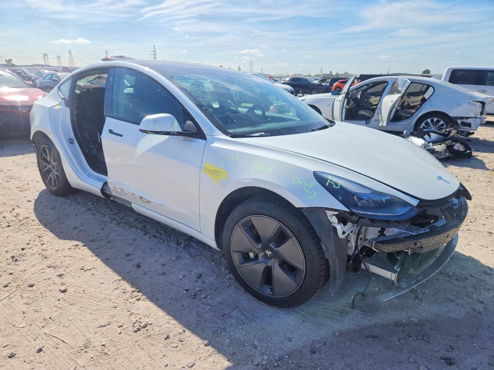 2021 Tesla Model 3 VIN 5YJ3E1EA4MF099564 COPART salvage auction — ALL OVER, Tx - Salvage Vehicle Title, sold $4,700 on 2026-07-10 (photo 4)