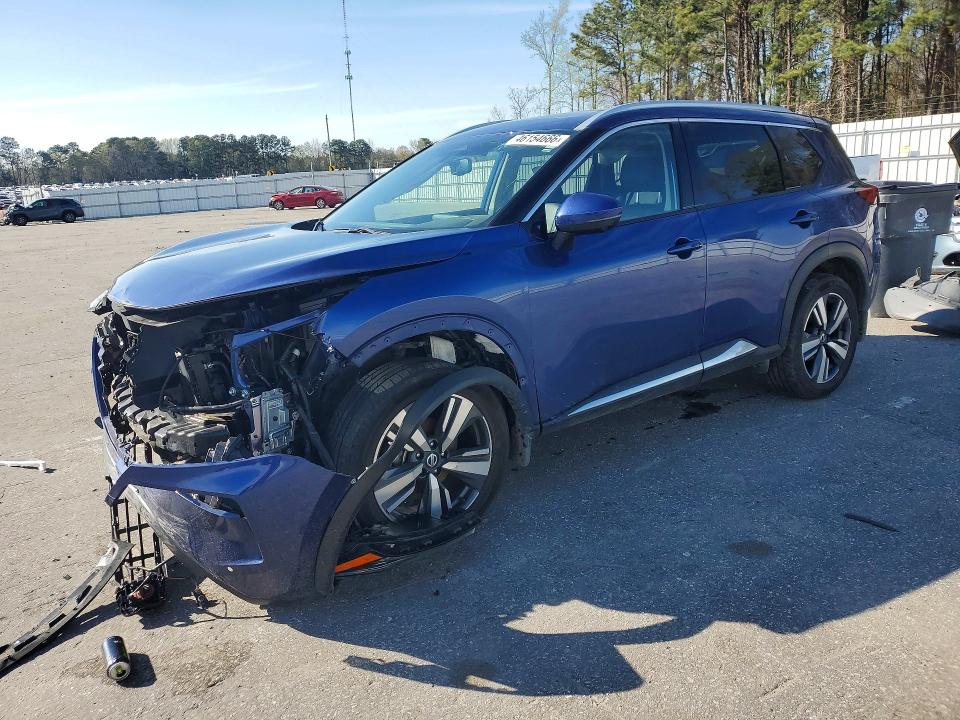 2021 Nissan Rogue VIN JN8AT3CB6MW238629 COPART salvage auction — FRONT END, Nc - Salvage Certificate Of Title, sold $850 on 2026-07-28 (photo 1)