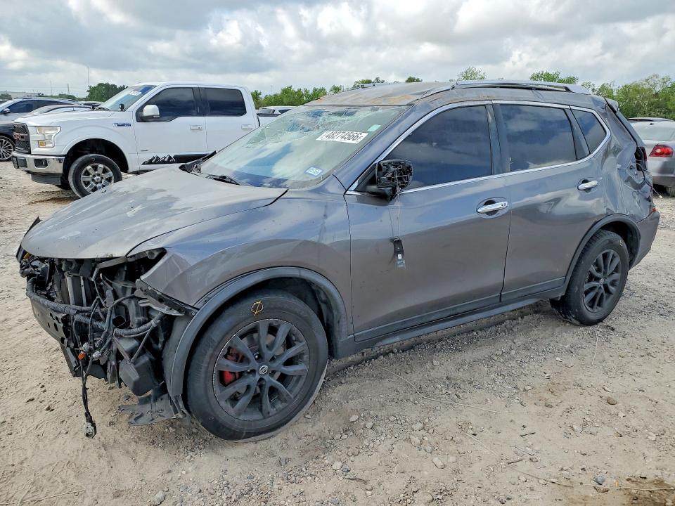 2019 Nissan Rogue VIN KNMAT2MV3KP502055 COPART salvage auction — ROLLOVER, Tx - Salvage Vehicle Title, sold $1,400 on 2026-07-10 (photo 1)