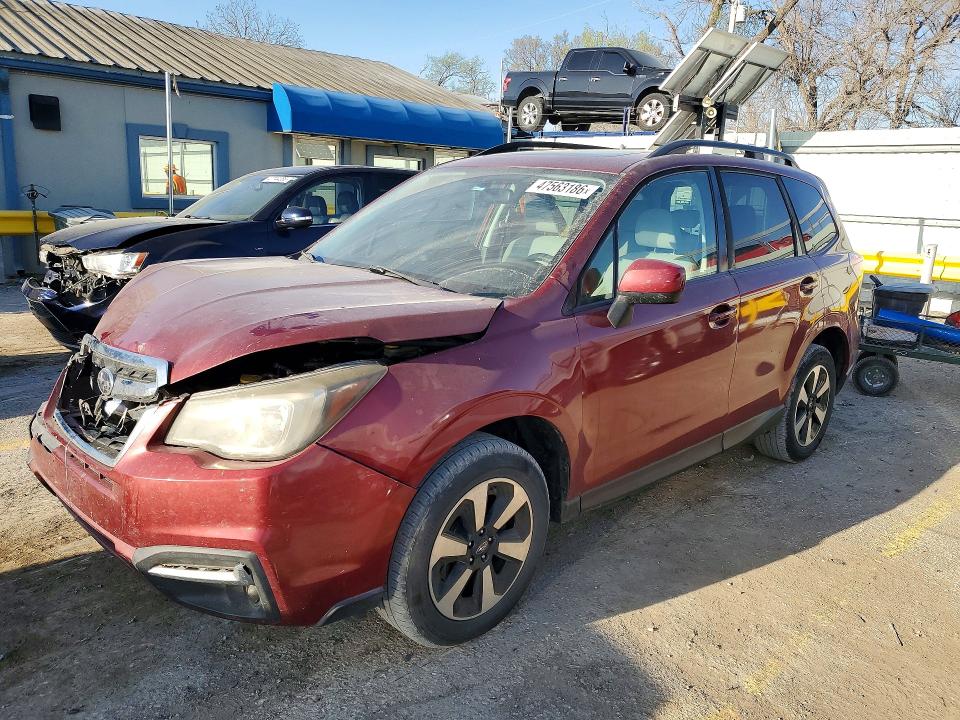 2018 Subaru Forester VIN JF2SJAEC4JH577651 COPART salvage auction — FRONT END, Ks - Cert Of Title-Salvage, sold $925 on 2026-07-06 (photo 1)