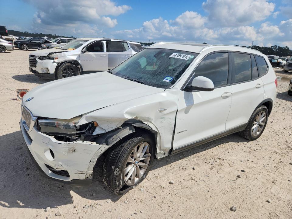 2017 BMW X3 VIN 5UXWX9C32H0T20883 COPART salvage auction — FRONT END, Tx - Salvage Vehicle Title, sold $2,300 on 2026-07-21 (photo 1)