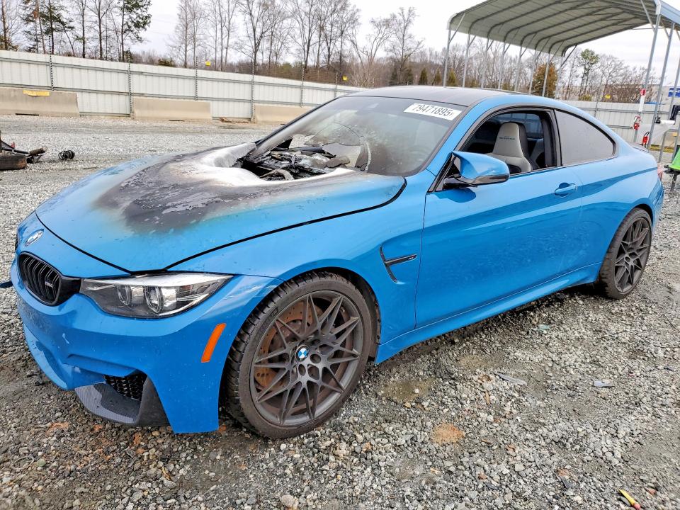 2020 BMW M4 VIN WBS4Y9C08LFJ30239 COPART salvage auction — ENGINE BURN, Sc - Non-Reb & Rem Salvage Title, sold $22,900 on 2026-07-08 (photo 1)