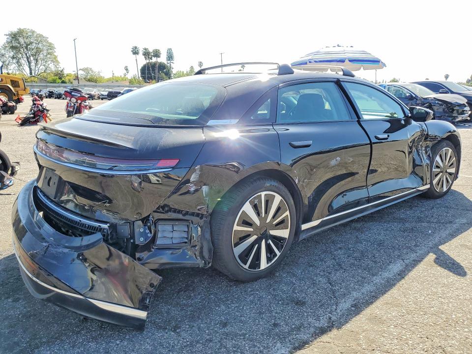 2025 Lucid Air VIN 50EA1PGA6SA007701 COPART salvage auction — REAR END, Ca - Salvage Certificate, sold $14,100 on 2026-07-14 (photo 3)