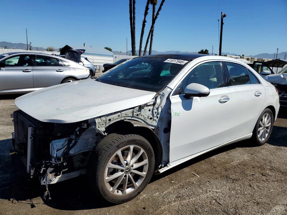 2019 Mercedes-benz A-klasse VIN WDD3G4FBXKW031786 COPART salvage auction — FRONT END, Ca - Salvage Certificate, sold $6,900 on 2026-08-18 (photo 1)