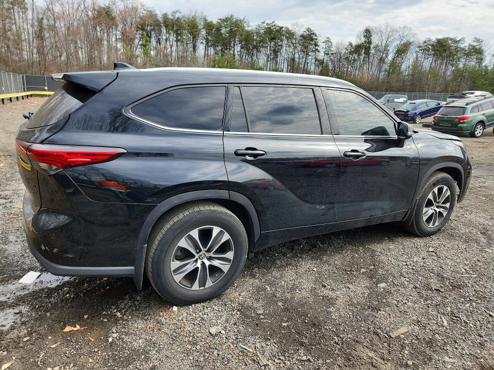 2020 Toyota Highlander VIN 5TDGZRBH3LS018750 COPART salvage auction — FRONT END, Md - Cert Of Salvage > 75% Damage, sold $15,100 on 2026-07-10 (photo 3)