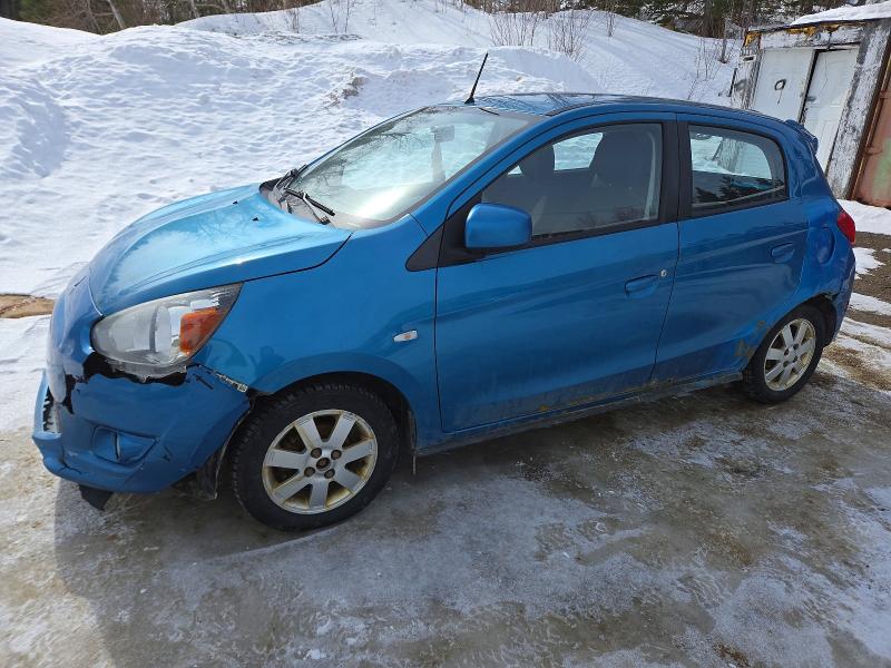 2014 Mitsubishi Mirage VIN ML32A4HJ2EH009823 COPART salvage auction — FRONT END, Qc - Gravement Accidente, sold $175 on 2026-07-07 (photo 1)