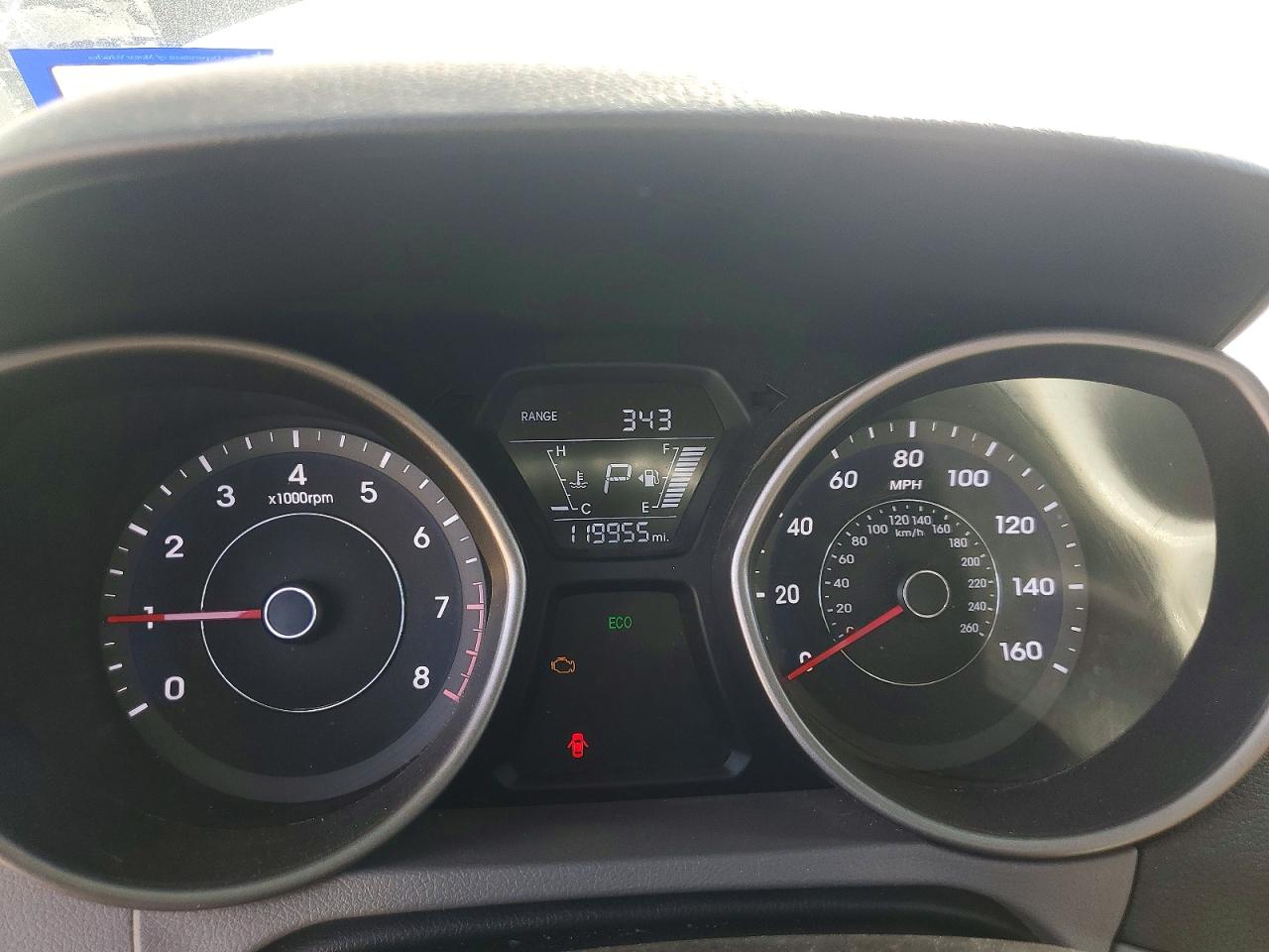 2016 Hyundai Elantra VIN 5NPDH4AE8GH700423 COPART salvage auction — Hail, TX - SALVAGE VEHICLE TITLE, sold $1,700 on 2026-03-31 (photo 9)