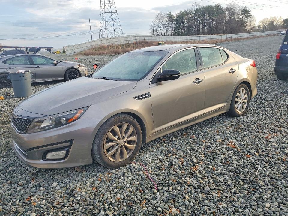 2015 Kia Optima VIN 5XXGN4A72FG517424 COPART salvage auction — FRONT END, Nc - Salvage Certificate Of Title, sold $1,400 on 2026-07-15 (photo 1)
