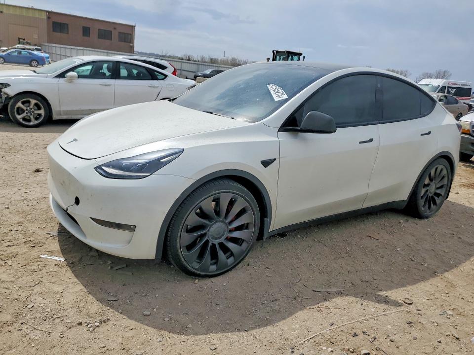 2022 Tesla Model y VIN 7SAYGDEF7NF406145 COPART salvage auction — MECHANICAL, Ks - Cert Of Title-Salvage, sold $9,800 on 2026-07-09 (photo 1)