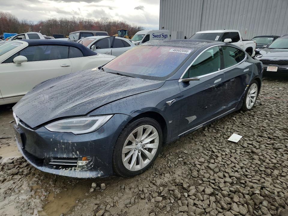 2018 Tesla Model s VIN 5YJSA1E2XJF258115 COPART salvage auction — SIDE, Nj - Cert Of Title-Salvage, sold $10,900 on 2026-07-27 (photo 1)